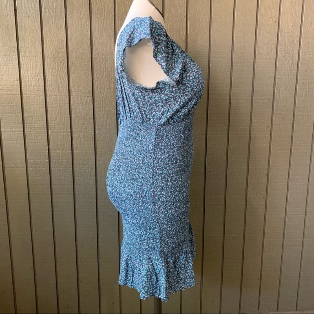 Wide Fable NWT Blue Floral Smocked Dress Size XXL - Picture 6 of 12